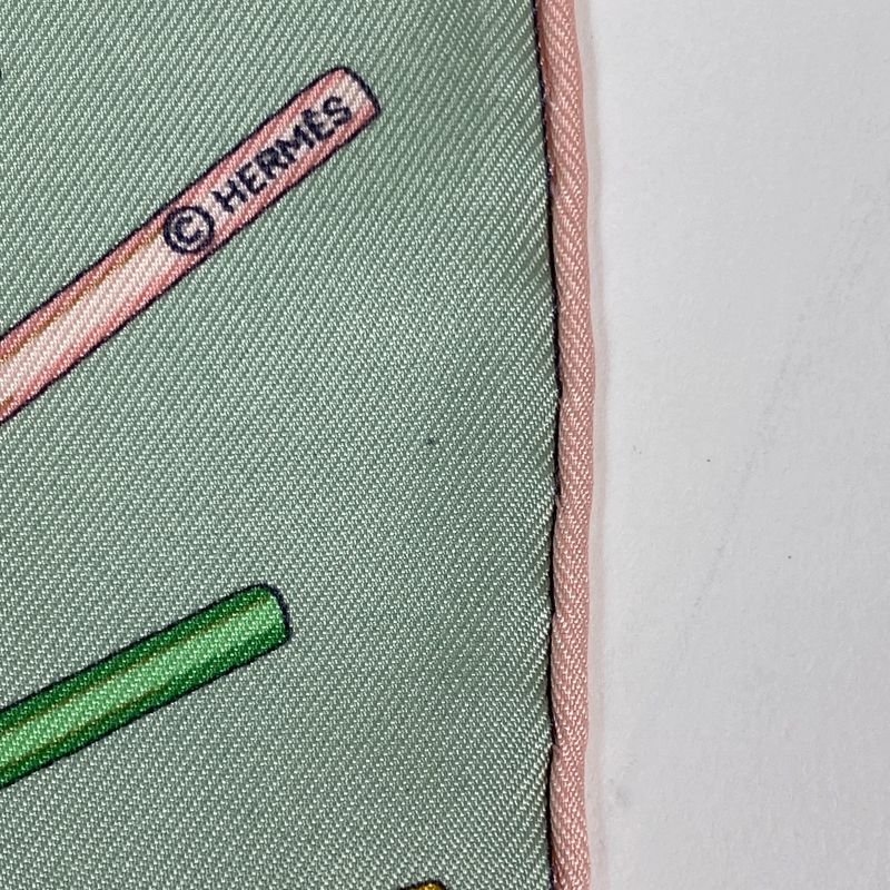 Hermes Petit Carré a Vos Crayons How to Get Out Your Colored Pencils Scarf Silk