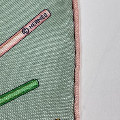 Hermes Petit Carré a Vos Crayons How to Get Out Your Colored Pencils Scarf Silk