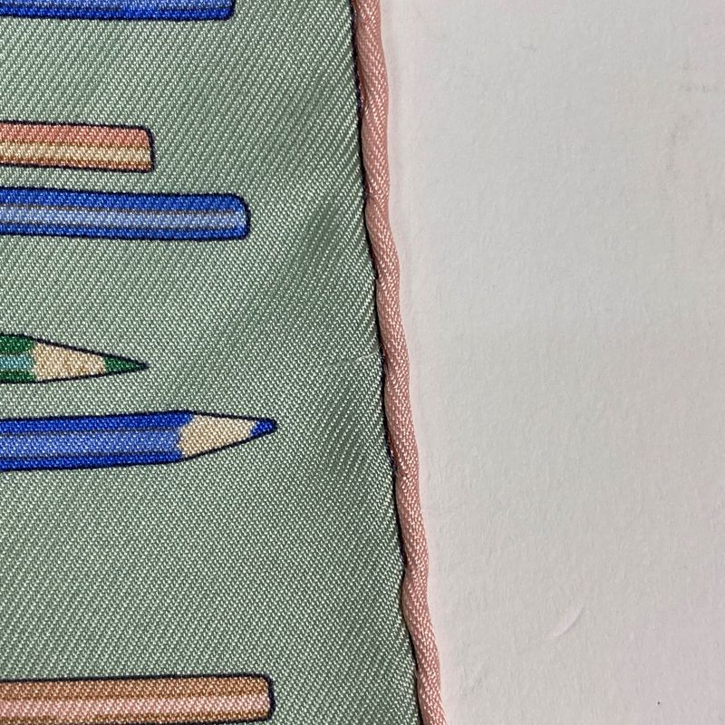 Hermes Petit Carré a Vos Crayons How to Get Out Your Colored Pencils Scarf Silk