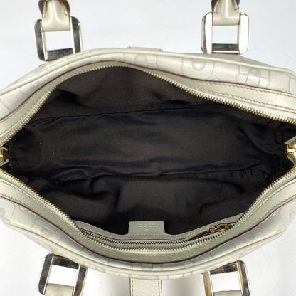 Gucci Horsebit Pattern Handbag Leather Ivory 145772 Women