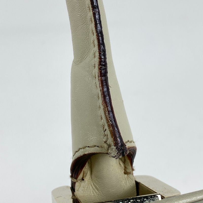 Gucci Horsebit Pattern Handbag Leather Ivory 145772 Women