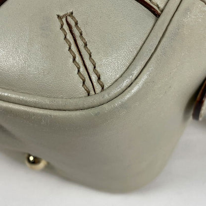 Gucci Horsebit Pattern Handbag Leather Ivory 145772 Women