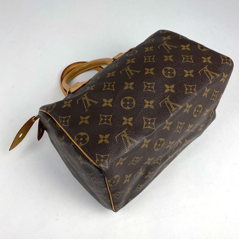Louis Vuitton Speedy 25 Boston Bag Commuter Handbag Monogram Brown M41528 Women