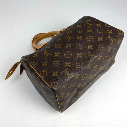 Louis Vuitton Speedy 25 Boston Bag Commuter Handbag Monogram Brown M41528 Women