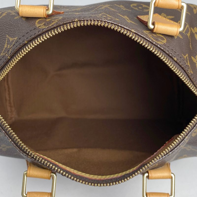 Louis Vuitton Speedy 25 Boston Bag Commuter Handbag Monogram Brown M41528 Women