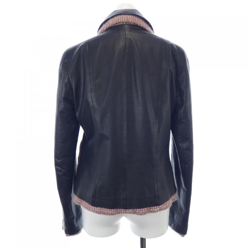Vintage Chanel P21728w03190 03A Leather Jacket