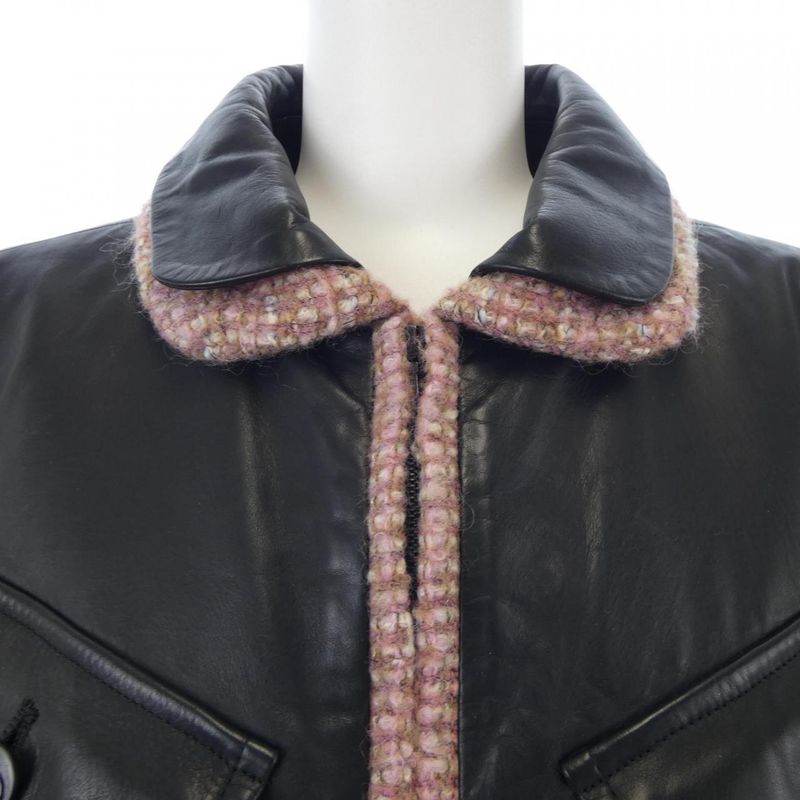 Vintage Chanel P21728w03190 03A Leather Jacket