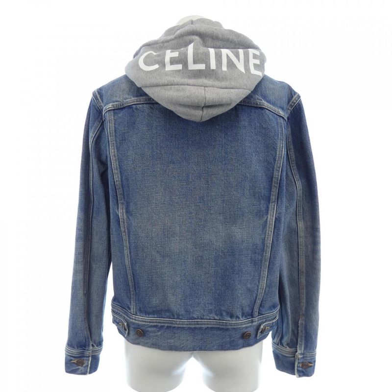 Celine Hooded Trucker Jacket 2q374930f Denim Jacket
