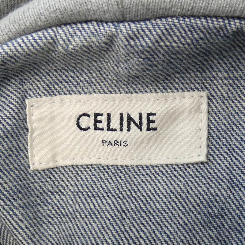 Celine Hooded Trucker Jacket 2q374930f Denim Jacket