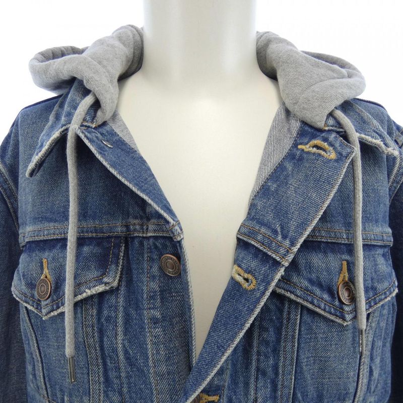 Celine Hooded Trucker Jacket 2q374930f Denim Jacket