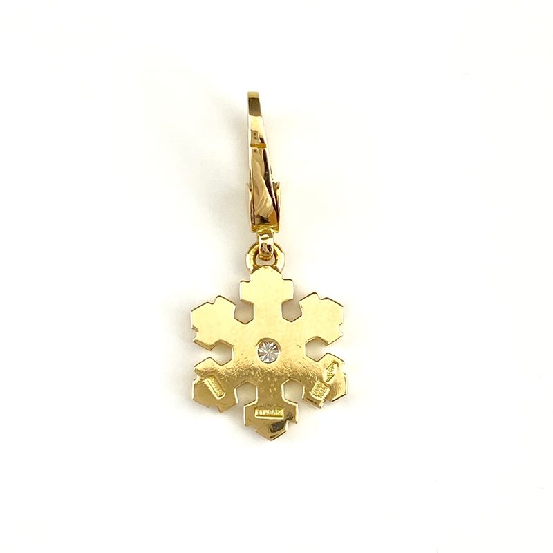 Bvlgari Bvlgari Snowflake Pendant Top Yg Yellow Gold Melee Diamond Pendant Top