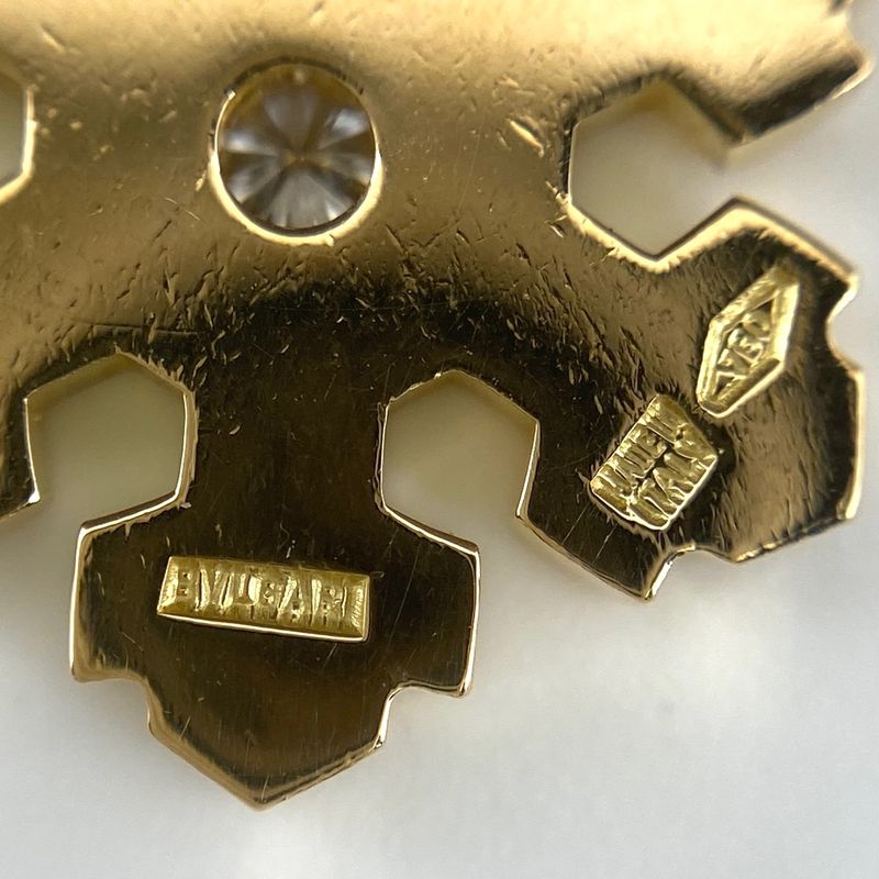 Bvlgari Bvlgari Snowflake Pendant Top Yg Yellow Gold Melee Diamond Pendant Top