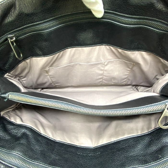 Bottega Veneta Intrecciato Business Bag Briefcase Handbag Black Leather Bottega