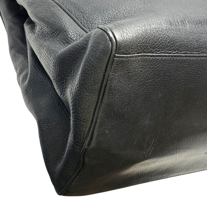 Bottega Veneta Intrecciato Business Bag Briefcase Handbag Black Leather Bottega