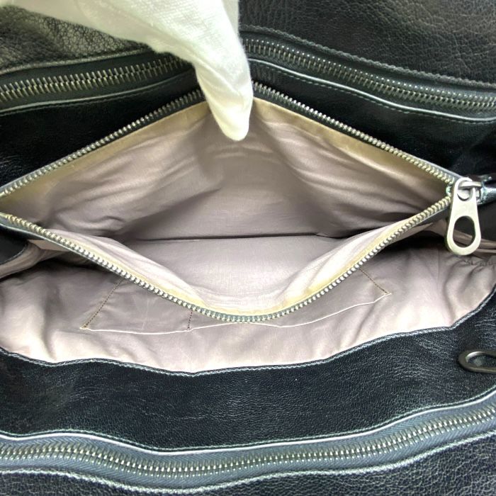 Bottega Veneta Intrecciato Business Bag Briefcase Handbag Black Leather Bottega