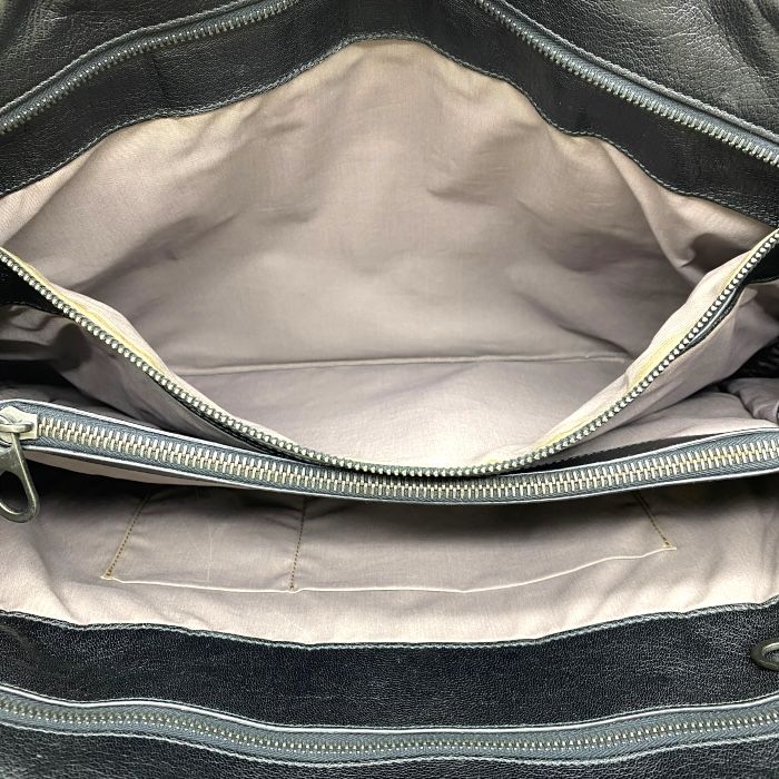 Bottega Veneta Intrecciato Business Bag Briefcase Handbag Black Leather Bottega