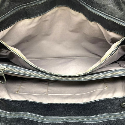 Bottega Veneta Intrecciato Business Bag Briefcase Handbag Black Leather Bottega