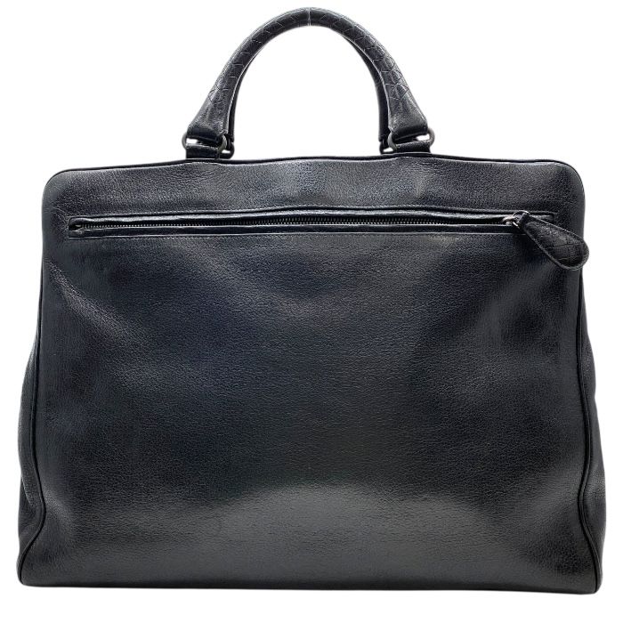Bottega Veneta Intrecciato Business Bag Briefcase Handbag Black Leather Bottega