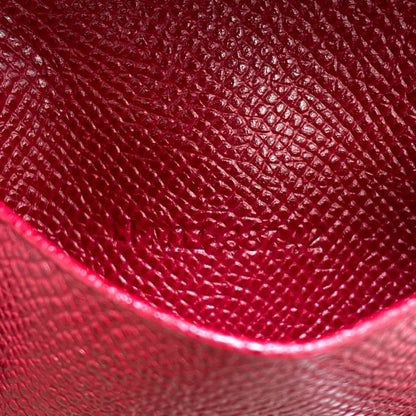 Unused Bulgari Bvlgari 6 Key Case Compact Logo Clip Leather Red Silver 33742