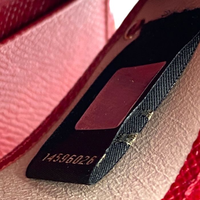 Unused Bulgari Bvlgari 6 Key Case Compact Logo Clip Leather Red Silver 33742