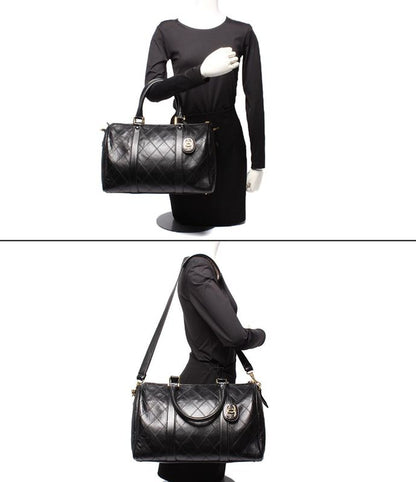 Chanel 2-way Mini Boston Bag Handbag Shoulder Bag Shoulder Gold Hardware