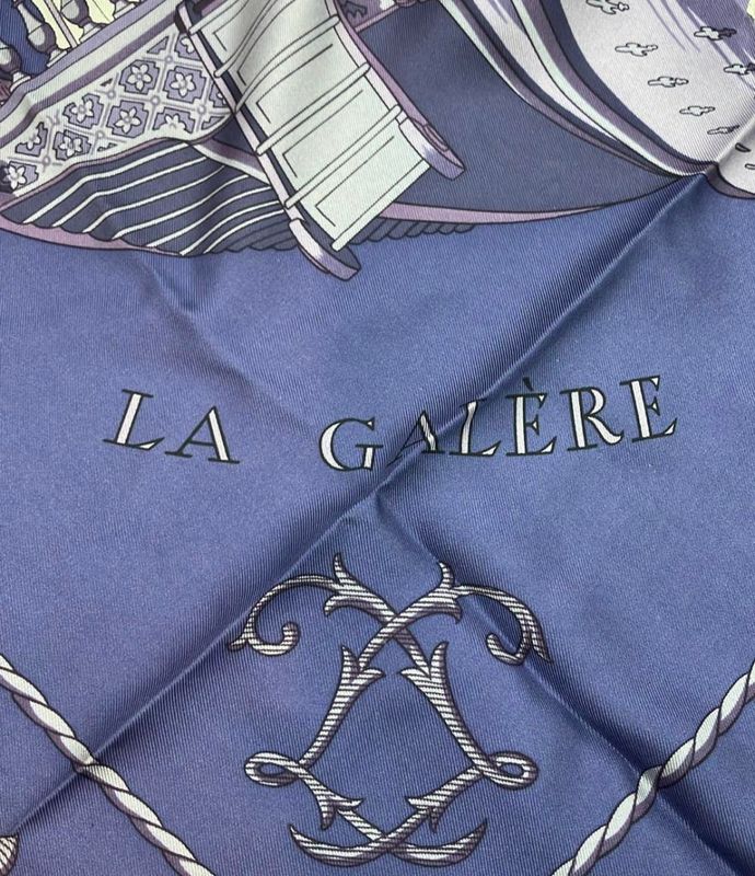 Hermes Scarf 100% Silk Carré 90 VUE DU Carosse DE LA Galere LA Reale Women