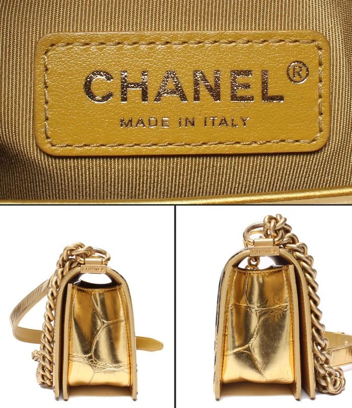 Chanel Chain Shoulder Bag Gold Hardware Shape Push Leather Graffiti Boy Chanel