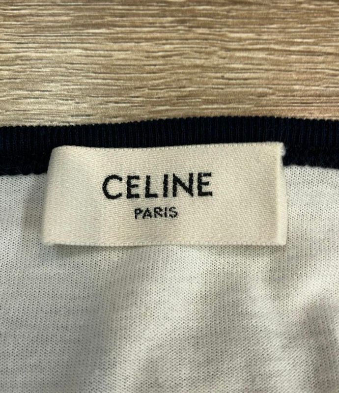 Celine Short Sleeve T-shirt Cotton Jersey Cotton Jersey Women's SIZE XS Celine