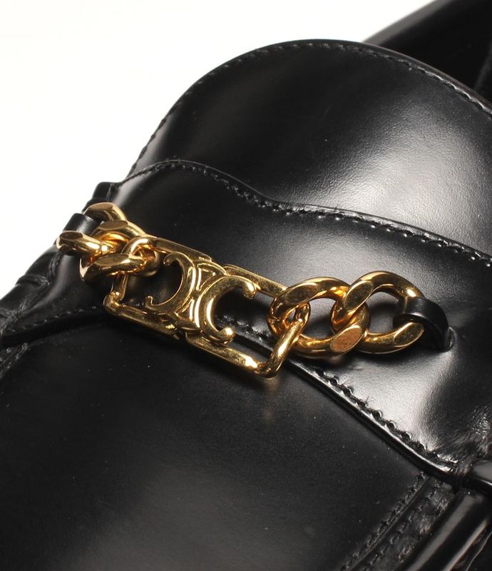 Celine Loafer Triomphe Chain Men's SIZE 41 (25.5cm (10.04in)) Celine