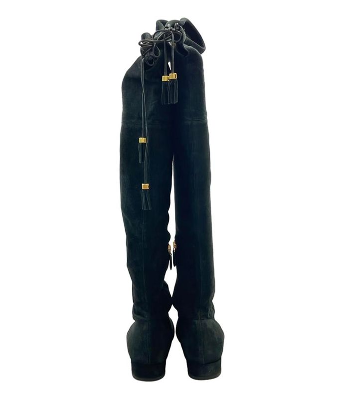 Prada Long Boots Suede Women's SIZE 38 1 2 (25.5cm (10.04in)) Prada