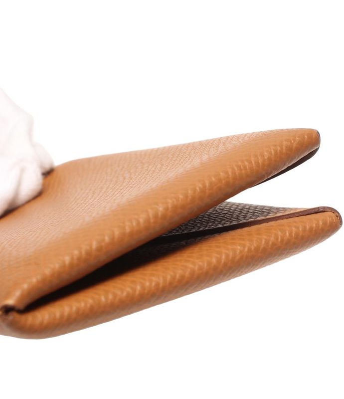 Hermes Card Case Engraved B Silver Hardware Calvi Women's Men's Hermes