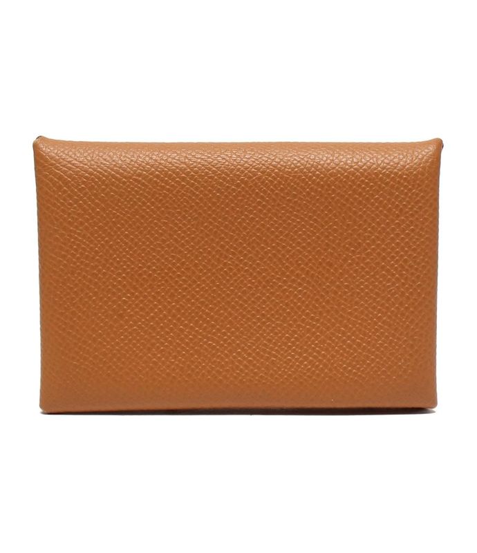 Hermes Card Case Engraved B Silver Hardware Calvi Women's Men's Hermes