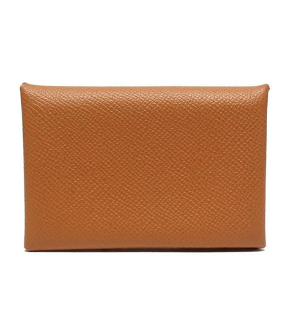 Hermes Card Case Engraved B Silver Hardware Calvi Women's Men's Hermes