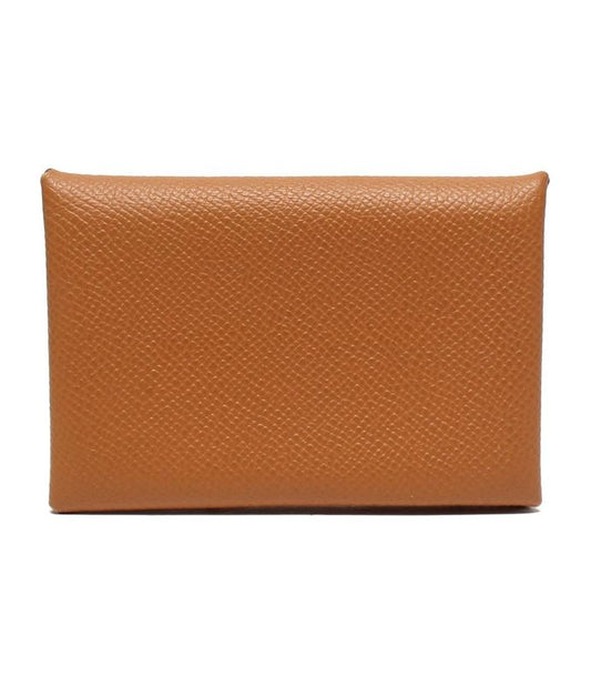 Hermes Card Case Engraved B Silver Hardware Calvi Women's Men's Hermes