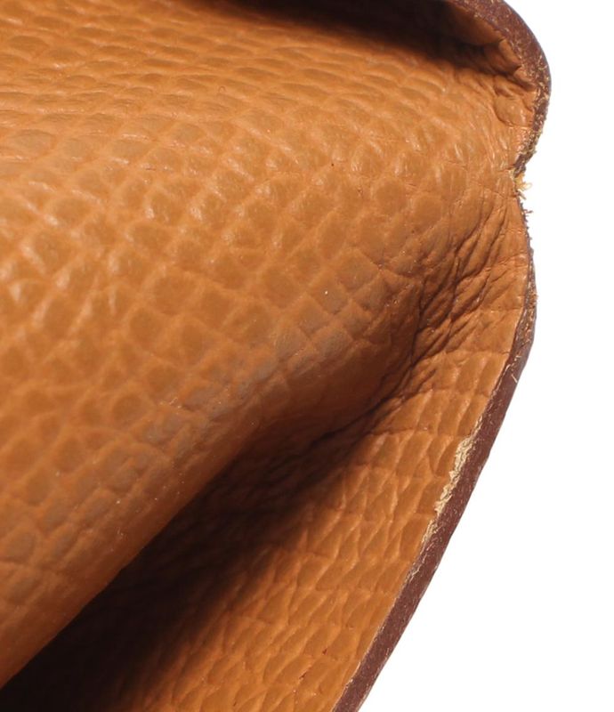 Hermes Card Case Engraved B Silver Hardware Calvi Women's Men's Hermes