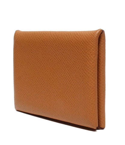 Hermes Card Case Engraved B Silver Hardware Calvi Women's Men's Hermes