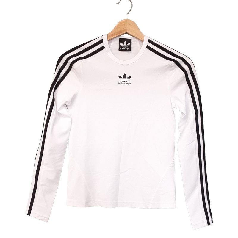 Balenciaga Long Sleeve T-Shirt Size Sexcellent Condition - White and Black