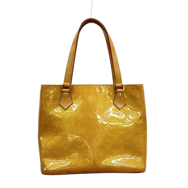 Louis Vuitton Tote Bag Monogram Vernis Houston M91121 Yellow