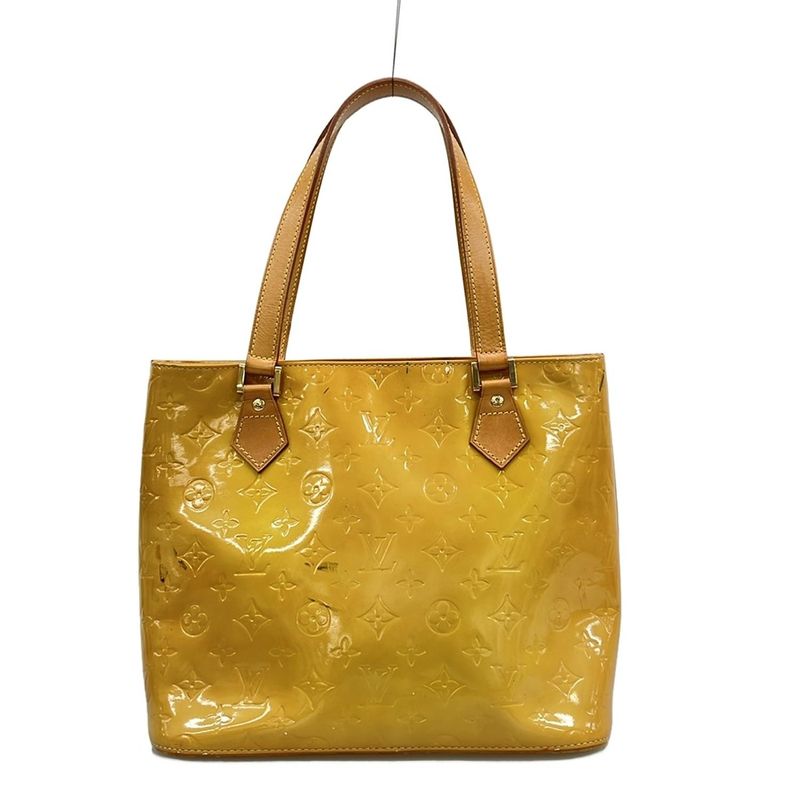 Louis Vuitton Tote Bag Monogram Vernis Houston M91121 Yellow
