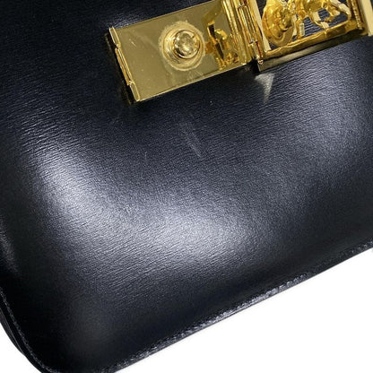 Celine Handbag Horse Carriage Black Leather