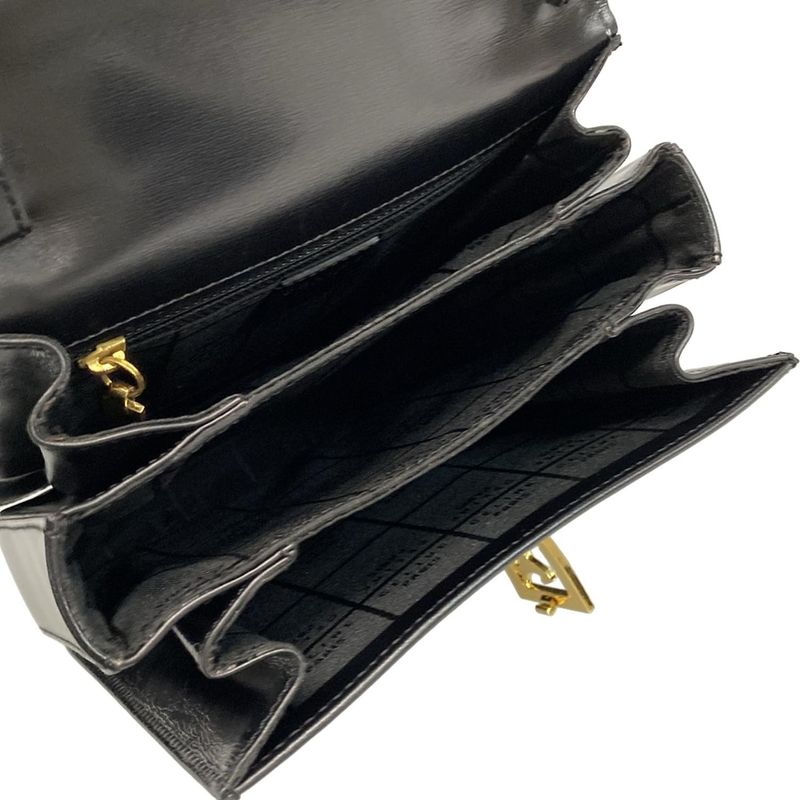 Celine Handbag Horse Carriage Black Leather