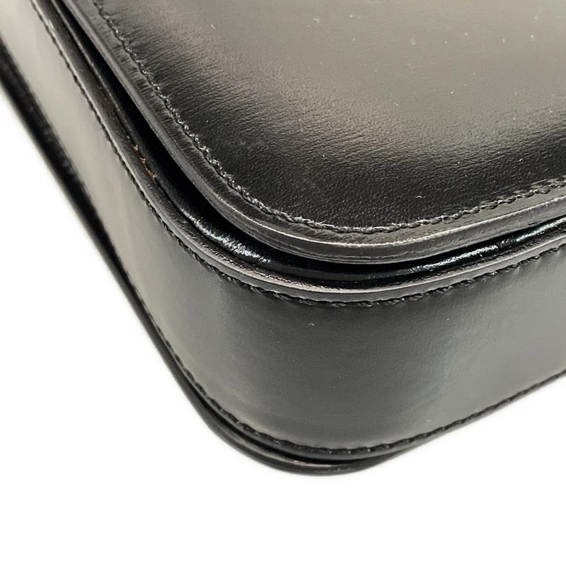 Celine Handbag Horse Carriage Black Leather