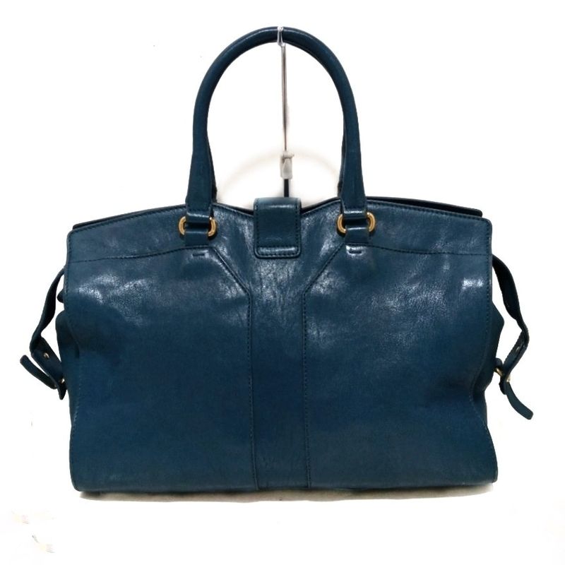 Yves Saint Laurent Handbag Cabas Chyc 279079 Blue Leather