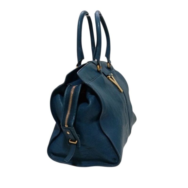 Yves Saint Laurent Handbag Cabas Chyc 279079 Blue Leather