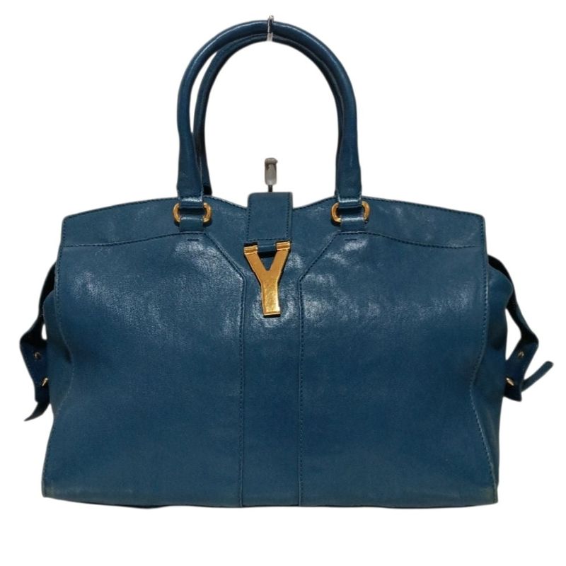 Yves Saint Laurent Handbag Cabas Chyc 279079 Blue Leather