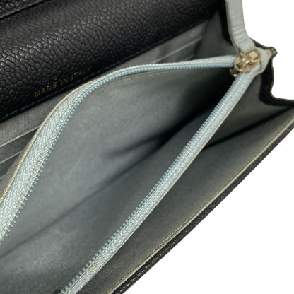 Chanel Wallet Matelasse Black Chain Wallet Silver Hardware