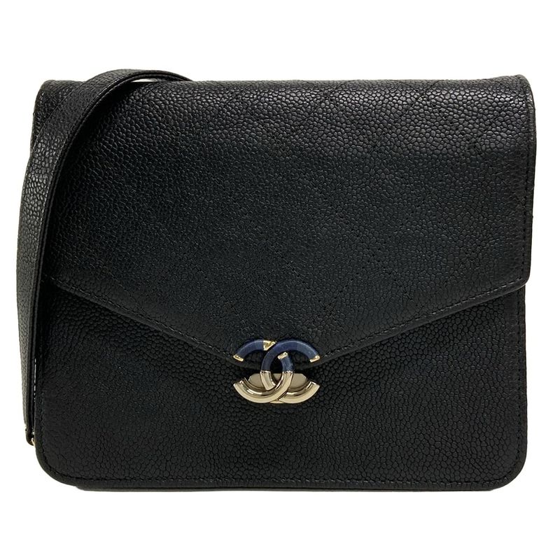 Chanel Wallet Matelasse Black Chain Wallet Silver Hardware