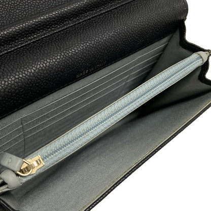 Chanel Wallet Matelasse Black Chain Wallet Silver Hardware