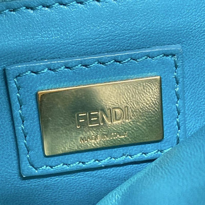 Fendi Handbag Peekaboo Iconic Small 8bn244 Green Leather