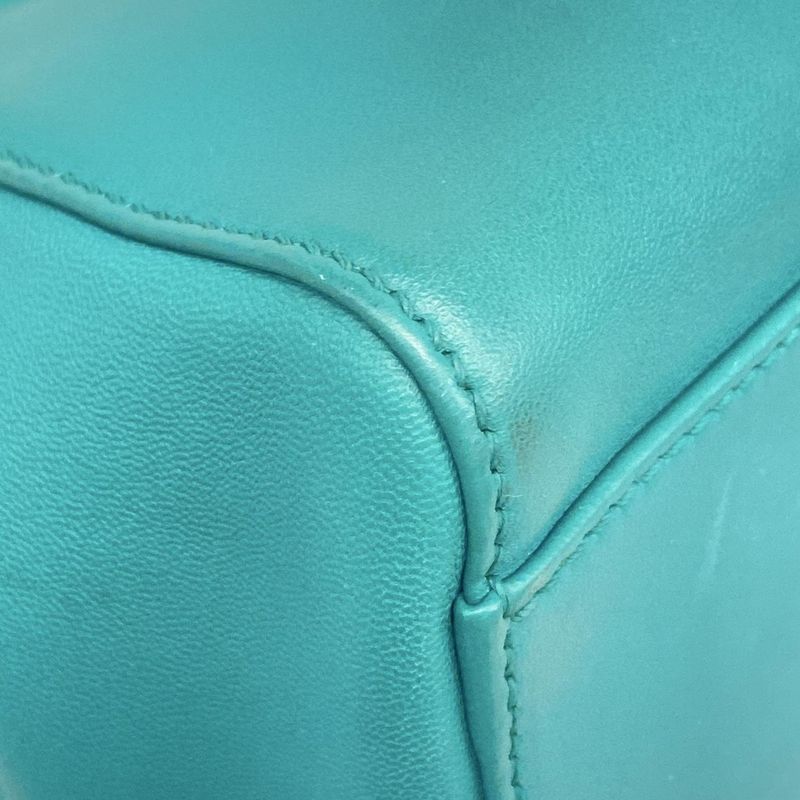 Fendi Handbag Peekaboo Iconic Small 8bn244 Green Leather